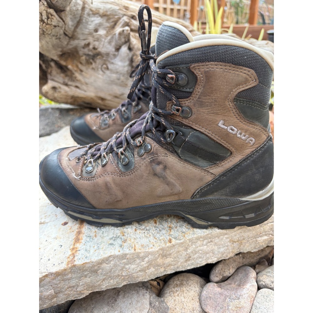 Lowa Catalan LL Mens Hiking Boots Brown Leather Mid Top Made in Germany Size 8 - Picture 7 of 12
